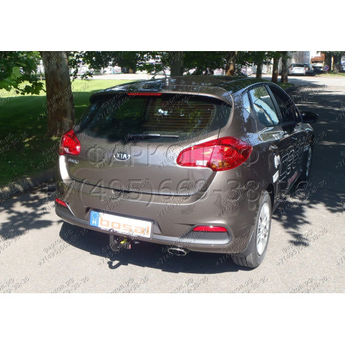 6751-A ORIS Фаркоп на Kia Ceed хетчбек 2012-2018, Hyundai i30 хетчбек 2012-2019. Необходима подрезка бампера. Тип шара: A. Нагрузки: 1500/75 кг, масса фаркопа 16,2 кг (без электрики в комплекте)