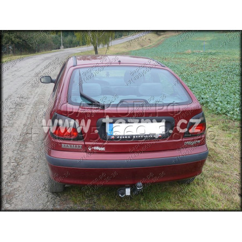 R-108 STEINHOF Фаркоп на Renault Megane II хетчбек 3/5 дверей 11/2002-2009, Renault Megane II Scenic 07/2003-2009, Renault Megane II Grand Scenic 04/2004-2009 без подрезки бампера. Тип шара: A. Нагрузки: 1350/75 кг, масса фаркопа 19,4 кг (без электрики в 