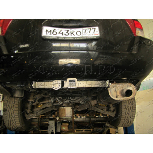 FA 0998-E Бизон Фаркоп на Mitsubishi Endeavor 2003-2011 без подрезки бампера. Тип шара: E (легкосъемный шар под квадрат). Нагрузки: 3500/120 кг. Не комплектуется электрикой