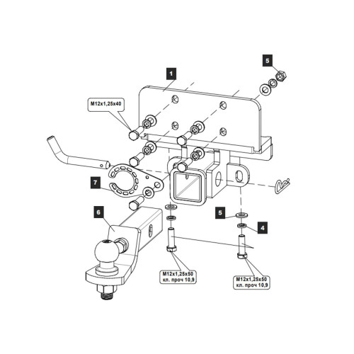 229419 TOWRUS Фаркоп на Toyota Land Cruiser Prado J150 2009-2023, Toyota Land Cruiser Prado J120 2002-2009, Lexus GX 2003-2009, 2009-2023. Невидимая подрезка бампера. Тип шара: EA (E с антистуком). Нагрузки: 3500/130 кг, масса фаркопа 12,2 кг (без электри