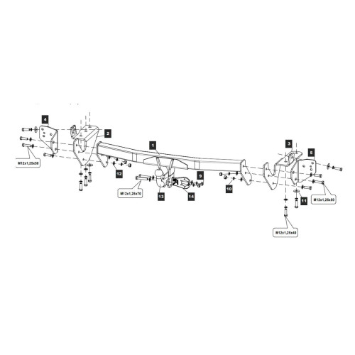 24275512 BALTEX Фаркоп на Toyota RAV4 XA40 2013-2019. Необходима подрезка бампера. Тип шара: A. Нагрузки: 1800/75 кг, масса фаркопа 28 кг (без электрики в комплекте)