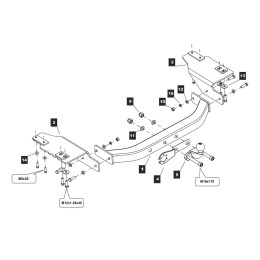 249509 BALTEX Фаркоп на Lexus GX 2014-2023 без снятия и выреза бампера. Тип шара: F. Нагрузки: 3500/150 кг, масса фаркопа 26,6 кг (без электрики в комплекте)