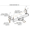 3022-F ORIS Фаркоп на Toyota Land Cruiser Prado 90 1996-2002, Toyota 4Runner 1995-2002 без выреза в бампере. Тип шара: F. Нагрузки: 1500/100 кг, масса фаркопа 21,3 кг (без электрики в комплекте)