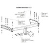 3550-A ORIS Фаркоп на Audi A6 Allroad 2000-2005 без выреза в бампере. Тип шара: A. Нагрузки: 1500/75 кг, масса фаркопа 22,4 кг (без электрики в комплекте)