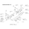 3979-A ORIS Фаркоп на Ford Tourneo Custom 2014-2022, Ford Transit Custom 2013-2022 без выреза в бампере. Тип шара: A. Нагрузки: 1500/75 кг, масса фаркопа 22,6 кг (без электрики в комплекте)