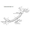 4810-A ORIS Фаркоп на Jeep Grand Cherokee 1999-2005 без выреза в бампере. Тип шара: A. Нагрузки: 1500/75 кг, масса фаркопа 16,6 кг (без электрики в комплекте)
