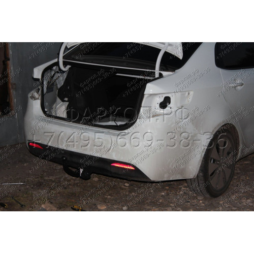 6748-A ORIS Фаркоп на Kia Rio седан 2011-2017. Необходима подрезка бампера. Тип шара: A. Нагрузки: 1000/50 кг, масса фаркопа 14,5 кг (без электрики в комплекте)