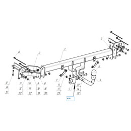 6770-A ORIS Фаркоп на Kia Carnival KA4 2021-. Необходима подрезка бампера. Тип шара: A. Нагрузки: 2000/75 кг, масса фаркопа 26,5 кг (без электрики в комплекте)