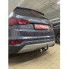 7231 Трейлер Фаркоп для Hyundai Santa Fe 2012-2018, в т.ч. Hyundai Santa Fe Premium 2016-2018, Kia Sorento 2012-2015. Требуется подрезка бампера. Тип шара: A. Нагрузки: 1000/50 кг, масса фаркопа 18,7 кг (без электрики в комплекте)