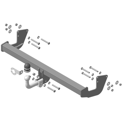 91204-A MOTODOR Фаркоп с оцинкованным шаром на Mercedes V-Class w447 2014-, Mercedes Vito w639 2003-2014, w447 2014-, Mercedes Viano w639 2003-2014. Необходима подрезка бампера. Тип шара: A. Нагрузки 1850/100 кг, масса фаркопа 17,4 кг (без электрики в ком