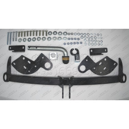91310-A MOTODOR Фаркоп с оцинкованным шаром на Mitsubishi Pajero III 2000-2007, Mitsubishi Pajero lV 2007-2020 без выреза в бампере. Тип шара: A. Нагрузки: 2000/100 кг, масса фаркопа 