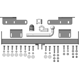 95004-A MOTODOR Фаркоп с оцинкованным шаром на Lexus RX, кроме RX350L 2016-2022 без выреза в бампере. Тип шара: A. Нагрузки: 2000/100 кг, масса фаркопа 21,2 кг (без элек
