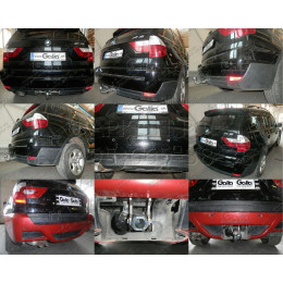 B014C GALIA Полностью оцинкованный фаркоп на BMW X3 E83 2004-2010. Подрозетник убирается за бампер. Тип шара: C (горизонтальный съемный). Установка без выр