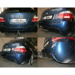 B022A GALIA Полностью оцинкованный фаркоп на BMW 5-Series E60 седан / E61 универсал 2003-2010, в т.ч. подходит с M-пакет. Подрозетник убирается за бампер. Тип ша