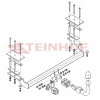 C-267 STEINHOF Фаркоп на Chevrolet Lacetti седан 2004-2012, Daewoo Gentra 2013-2016, Ravon Gentra 2015-2018, Daewoo Nubira седан 2003-2013 без снятия и подрезки бампера. Тип шара: AH (горизонтальное быстросъемное крепление шара на ключе). Нагрузки: 1200/7