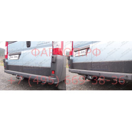 C042C GALIA Полностью оцинкованный фаркоп на Citroen Jumper 2006-, FIAT Ducato III 2006-, Peugeot Boxer 2006-, Opel Movano 2021-, Toyota Proace Max 2024- L1, L2, L3, L4. Тип шара: C (горизонтальный съе
