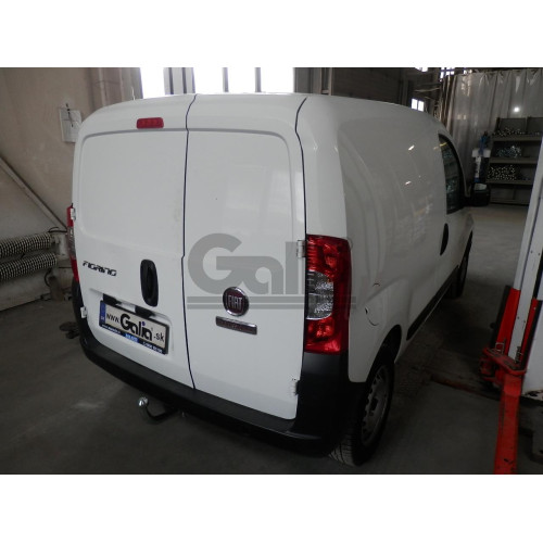 C056A GALIA Полностью оцинкованный фаркоп на FIAT Fiorino Qubo, Fiorino III 2008-2021, Peugeot Bipper 2008-2017, Citroen Nemo 2008-2015. Тип шара: A. Без выреза бампера. Нагрузки: 1100/60 кг, масса фаркопа 11,42 кг