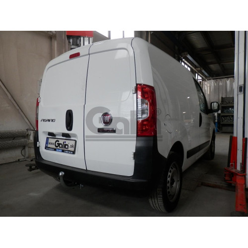 C056A GALIA Полностью оцинкованный фаркоп на FIAT Fiorino Qubo, Fiorino III 2008-2021, Peugeot Bipper 2008-2017, Citroen Nemo 2008-2015. Тип шара: A. Без выреза бампера. Нагрузки: 1100/60 кг, масса фаркопа 11,42 кг