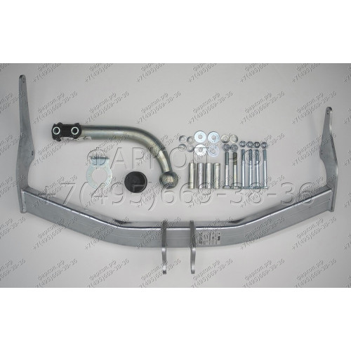C056A GALIA Полностью оцинкованный фаркоп на FIAT Fiorino Qubo, Fiorino III 2008-2021, Peugeot Bipper 2008-2017, Citroen Nemo 2008-2015. Тип шара: A. Без выреза бампера. Нагрузки: 1100/60 кг, масса фаркопа 11,42 кг