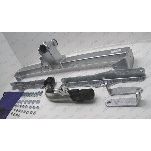C066C GALIA Полностью оцинкованный фаркоп на Chevrolet Cruze седан/хетчбек 2009-2016. Подрозетник убирается за бампер. Тип шара: C (горизонтальный съемный). Невидимый вырез бампера. Нагрузки: 1800/75 кг, масса фаркопа 17,17 кг
