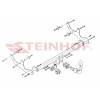D-081 STEINHOF Фаркоп на Renault Sandero 2009-2014, Renault Sandero Stepway 2010-2014. Требуется подрезка бампера. Тип шара: AH (горизонтальное быстросъемное крепление шара на ключе). Нагрузки: 1360/75 кг, масса фаркопа 19,1 кг (без электрики в комплекте)
