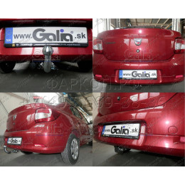 D043A GALIA Полностью оцинкованный фаркоп на Renault Logan II седан, кроме Stepway 2014-2022. Тип шара: A. Установка без снятия и выреза бампера. Нагрузки: 1200/75 кг,