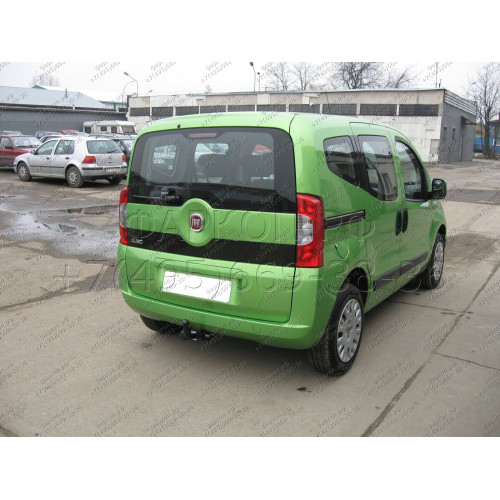 F-072 STEINHOF Фаркоп на Citroen Nemo 2009-2015, FIAT Fiorino 2008-2021, FIAT Qubo 2008-2021, Peugeot Bipper 2008-2017. Требуется подрезка бампера. Тип шара: A. Нагрузки: 1300/75 кг, масса фаркопа 13,8 кг (без электрики в комплекте)