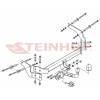 F-072 STEINHOF Фаркоп на Citroen Nemo 2009-2015, FIAT Fiorino 2008-2021, FIAT Qubo 2008-2021, Peugeot Bipper 2008-2017. Требуется подрезка бампера. Тип шара: A. Нагрузки: 1300/75 кг, масса фаркопа 13,8 кг (без электрики в комплекте)
