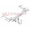 F-206 STEINHOF Фаркоп на Ford C-MAX, GRAND C-MAX 2010-2019 без подрезки бампера. Тип шара: AV (вертикальное быстросъемное крепление шара на ключе). Нагрузки: 1800/100 кг, масса фаркопа 20 кг (без электрики в комплекте)