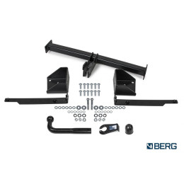 F.1812.001 BERG Фаркоп на Ford Focus 2 хетчбек 2005-2011, Focus 3 хетчбек 2011-2019 без подрезки бампера. Тип шара: A. Нагрузки: 1500/75 кг, масса фаркопа 17,4 кг (без электр