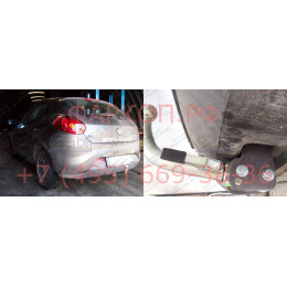 F107A GALIA Полностью оцинкованный фаркоп на FIAT Bravo 2007-2014. Подрозетник убирается за бампер. Тип шара: A. Невидимый вырез бампера. Нагрузки: 1300/60 кг, 