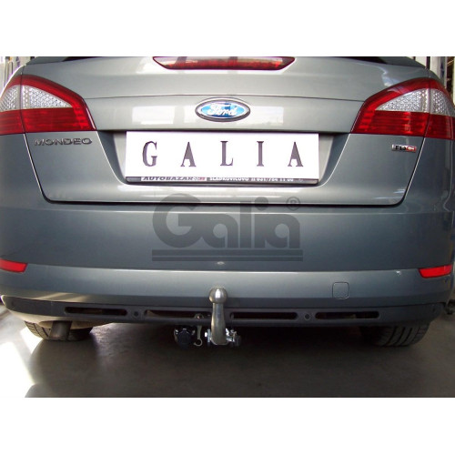 F112C GALIA Полностью оцинкованный фаркоп на Ford Mondeo хетчбек 5 дверей 2007-2015. Подрозетник убирается за бампер. Тип шара: C (горизонтальный съемный). Без выреза бампера. Нагрузки: 2000/80 кг, масса фаркопа 14,87 кг