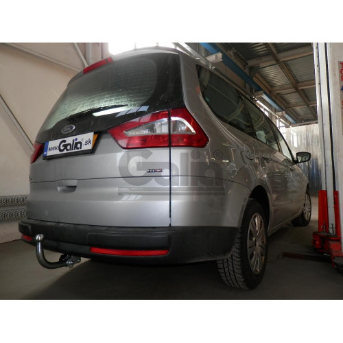 F114C GALIA Полностью оцинкованный фаркоп на Ford Galaxy 2006-2015, Ford S-MAX 2006-2015. Подрозетник убирается за бампер. Тип шара: C (горизонтальный съемный). Невидимый вырез бампера. Нагрузки: 1800/100 кг, масса фаркопа 16,47 кг