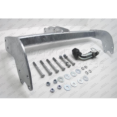 F124A GALIA Полностью оцинкованный фаркоп на Ford Tourneo Custom 2012-2022, Ford Transit Custom 2012-2022. Тип шара: A. Установка без снятия и выреза бампера. Нагрузки: 2800/120 кг, масса фаркопа 15,62 кг