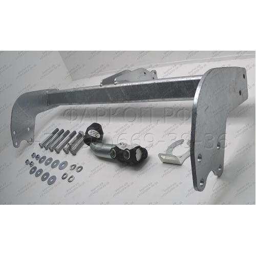 F124A GALIA Полностью оцинкованный фаркоп на Ford Tourneo Custom 2012-2022, Ford Transit Custom 2012-2022. Тип шара: A. Установка без снятия и выреза бампера. Нагрузки: 2800/120 кг, масса фаркопа 15,62 кг