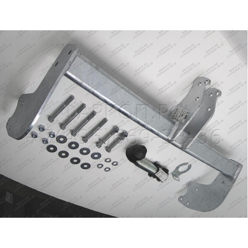 F124A GALIA Полностью оцинкованный фаркоп на Ford Tourneo Custom 2012-2022, Ford Transit Custom 2012-2022. Тип шара: A. Установка без снятия и выреза бампера. Нагрузки: 2800/120 кг, масса фаркопа 15,62 кг