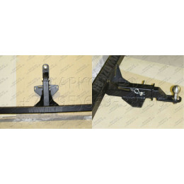 FA 0491-E Бизон Фаркоп на Nissan Navara 2005-2015 без подрезки бампера. Тип шара: E (легкосъемный шар под квадрат). Нагрузки: 3000/120 кг. Не комплектуется элект