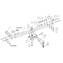 FA 0491-E Бизон Фаркоп на Nissan Navara 2005-2015 без подрезки бампера. Тип шара: E (легкосъемный шар под квадрат). Нагрузки: 3000/120 кг. Не комплектуется элект