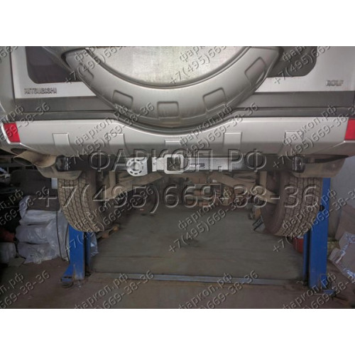 FA 0978-E Бизон Фаркоп на Mitsubishi Pajero IV 2007-2020, Mitsubishi Pajero III 2000-2007 без подрезки бампера. Тип шара: E (легкосъемный шар под квадрат). Нагрузки: 3500/120 кг. Не комплектуется электрикой