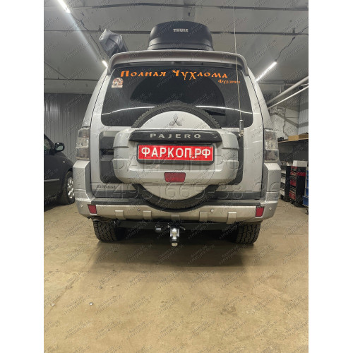 FA 0978-E Бизон Фаркоп на Mitsubishi Pajero IV 2007-2020, Mitsubishi Pajero III 2000-2007 без подрезки бампера. Тип шара: E (легкосъемный шар под квадрат). Нагрузки: 3500/120 кг. Не комплектуется электрикой