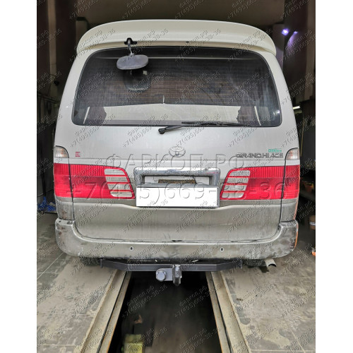 H.T52.A HALTY Фаркоп на Toyota Granvia 1995-2004, Toyota Grand Hiace 1999-2002, Toyota Hiace H12, H22, H18, H28 1995-2005 без подрезки бампера. Тип шара: A. Нагрузки: 750/75 кг, масса фаркопа 14,8 кг