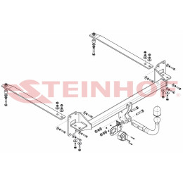 H-079 STEINHOF Фаркоп на Honda Civic седан 2017-2022. Требуется подрезка бампера. Тип шара: A. Нагрузки: 1700/100 кг, масса фаркопа 21,5 кг (без электрики в комплект