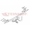 H-232 STEINHOF Фаркоп на Hyundai i10 2008-2011 (без снятия и подрезки бампера), Hyundai i10 2011-2013 (требуется подрезка бампера). Тип шара: A. Нагрузки: 800/32 кг, масса фаркопа 16,1 кг (без электрики в комплекте)