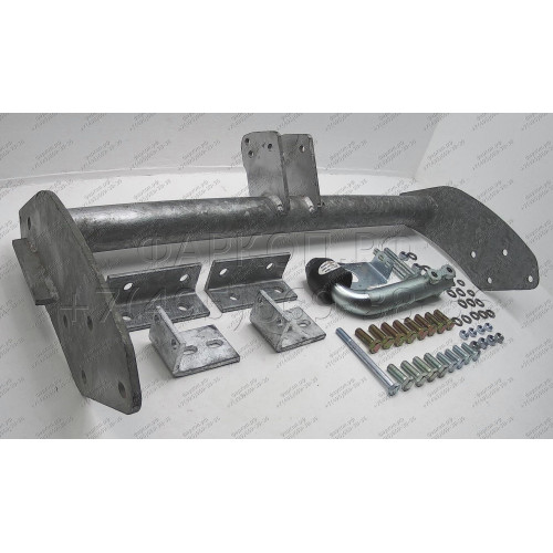 H039A GALIA Полностью оцинкованный фаркоп на Hyundai H1 платформа 2001-2008. Тип шара: A. Установка без выреза бампера. Нагрузки: 1600/75 кг, масса фаркопа 20,25 кг
