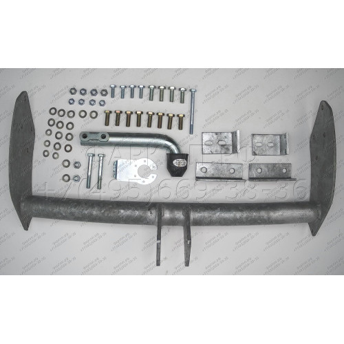 H039A GALIA Полностью оцинкованный фаркоп на Hyundai H1 платформа 2001-2008. Тип шара: A. Установка без выреза бампера. Нагрузки: 1600/75 кг, масса фаркопа 20,25 кг