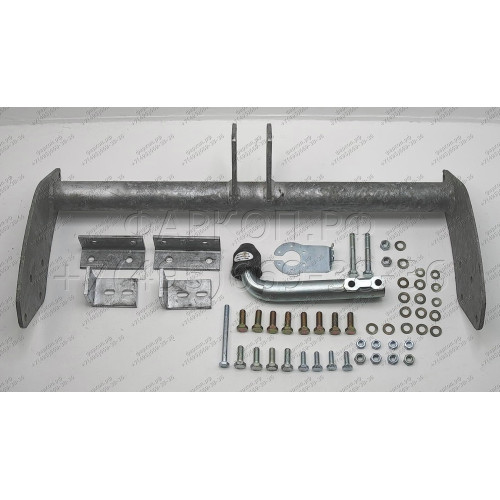 H039A GALIA Полностью оцинкованный фаркоп на Hyundai H1 платформа 2001-2008. Тип шара: A. Установка без выреза бампера. Нагрузки: 1600/75 кг, масса фаркопа 20,25 кг