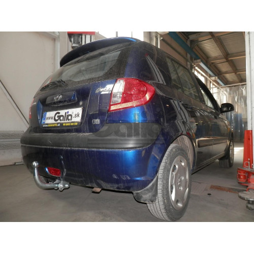 H068A GALIA Полностью оцинкованный фаркоп на Hyundai Getz 2006-2011. Особенности: противотуманная фара в середине заднего бампера. Тип шара: A. Невидимый вырез бампера. Нагрузки: 1200/44 кг, масса фаркопа 15,67 кг