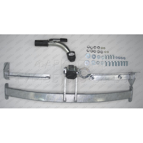 H082C GALIA Полностью оцинкованный фаркоп на Honda Civic хетчбек 5 дверей 2006-2012, 2 выхлопные трубы. Тип шара: C (горизонтальный съемный). Подрезка бампера. Нагрузки: 1500/75 кг, масса фаркопа 16,17 кг