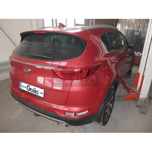 H095A GALIA Полностью оцинкованный фаркоп на Hyundai Tucson дорестайл 2015-2018 (установка без снятия и выреза бампера), Kia Sportage 4 дорестайл 2015-2018 (требуется невидимая подрезка бампера). Тип шара: A. Нагрузки: 2200/100 кг, масса фаркопа 15,22 кг