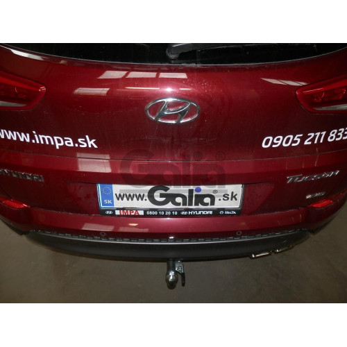 H095A GALIA Полностью оцинкованный фаркоп на Hyundai Tucson дорестайл 2015-2018 (установка без снятия и выреза бампера), Kia Sportage 4 дорестайл 2015-2018 (требуется невидимая подрезка бампера). Тип шара: A. Нагрузки: 2200/100 кг, масса фаркопа 15,22 кг